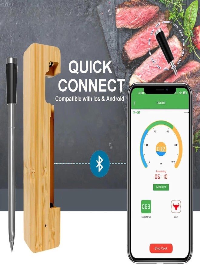 TEZILON Smart Meat Thermometer 656FT Remote Range Digital Cooking Food Thermometer with Cordless Probe Real-Time Readings from Apps IP68 Waterproof for BBQ, Oven, Grill, Smoker, Air Fryer, Kitchen - Image 4